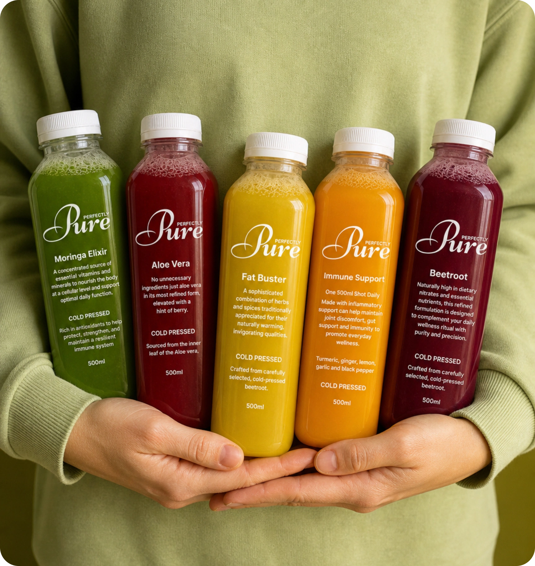 The complete Perfectly Pure juice collection