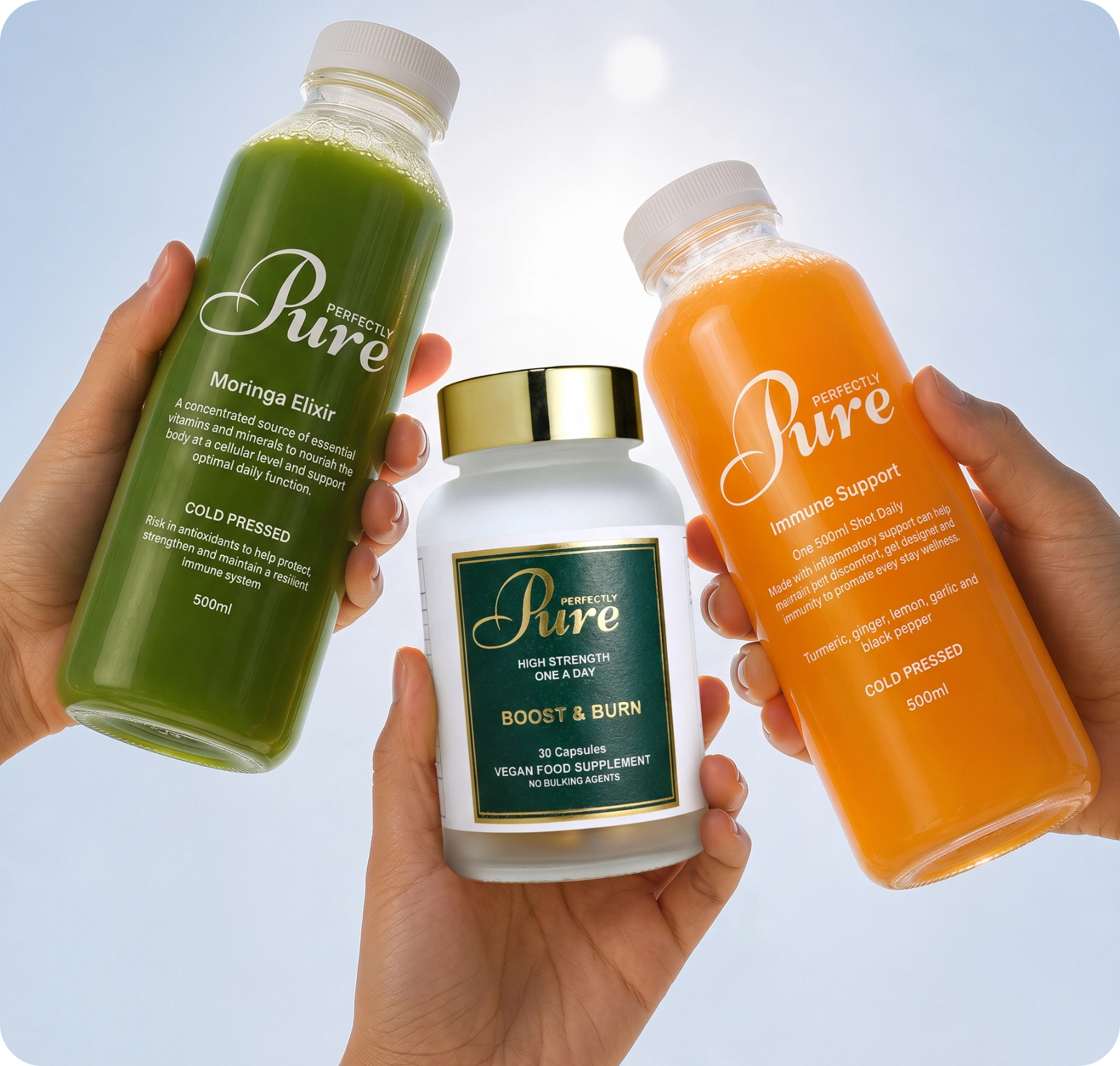 Enjoying the Perfectly Pure juice collection